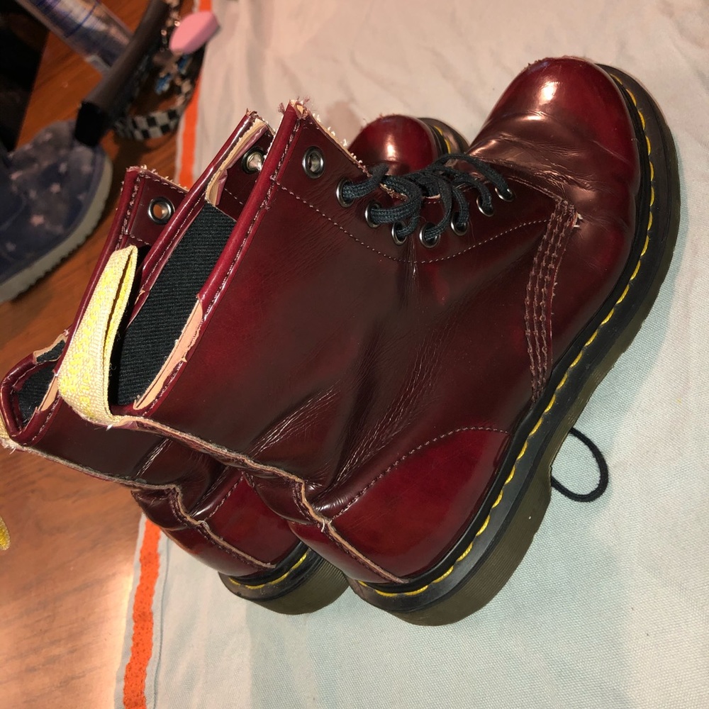 Burgundy doc Martens